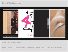 Tablet Screenshot of duo4you-hairstyling.nl